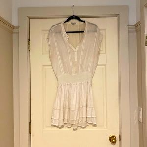White Summer linen dress